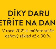 Díky DARU ušetříte za rok 2021 až 30% na daních