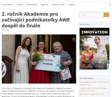 Innovation: 2. ročník Akademie pro začínající podnikatelky AWE dospěl do finále