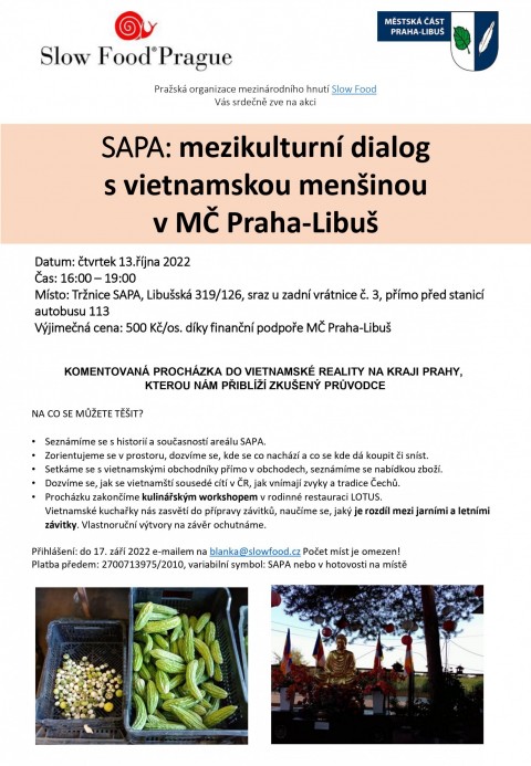 14.10.2022 – SAPA: mezikulturní dialog s vietnamskou menšinou v MČ Praha-Libuš 🗓